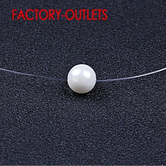 Big Sale 925 Silver Needle Chokers Necklace Cubic Zircon Pearl CZ Round Heart Cross Moon Square Transparent Fish Line Jewelry