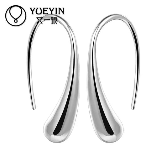Fashion Silver Plated Earrings Water Drop/Teardrop/Raindrop Drop Earrings Dangle Earrings For Women Wholesale Jewelry Gift E004