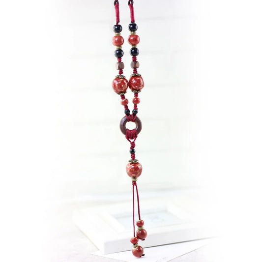 Bohemia Ceramic pendant necklaces For women Drop shipping fashion jewleries  #1428