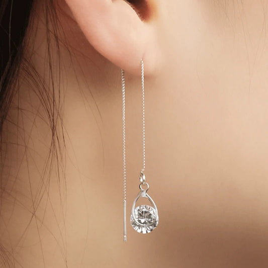 New Fashion Crystal Jewelry Long Drop Rhinestone Tassel Dangle Earrings Oorbellen Brincos Earrings For Women Wedding Earing