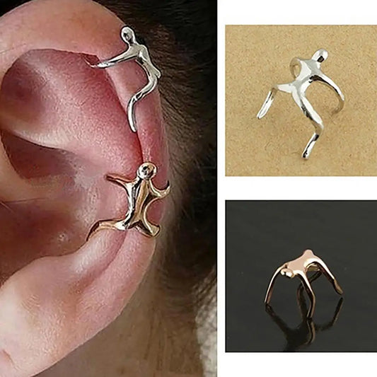 80% Hot Sale 1Pc Ear Clip Small Man Shape Ear Decoration Non-piercing Women Cartilage Earrings for Valentines Day