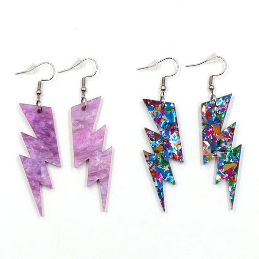 1Pair New product CN Drop lightning TRENDY Acrylic Earrings Jewelry for women