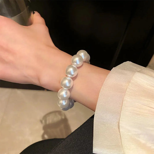 Gift Simple Temperament Retro French Elegant Fashion Jewelry Korean Style Bracelet Pearl Female Elastic Bracelet