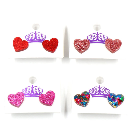 1Pair New product CN Stud earring For women heart  Valentine's Day TRENDY Acrylic Jewelry