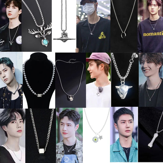 21styles YiBo same stylish Fashionable new hip-hop chain necklace fashionable temperament high quality