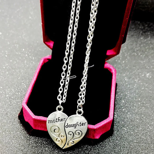 Mother Daughter Heart Necklace Women Love Mom Mother's Day Gift For Mother Gift fashion women's long necklaces 2023 collares