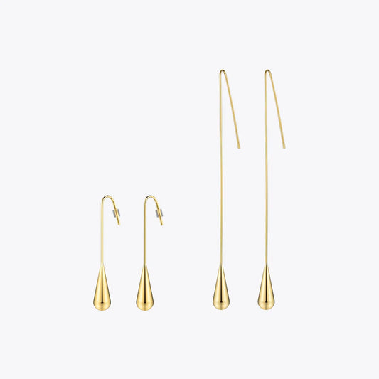 Enfashion Water Drop Shape Dangle Earrings Gold color Earings Drop Earrings For Women Long Earring Fashion Jewelry brinco