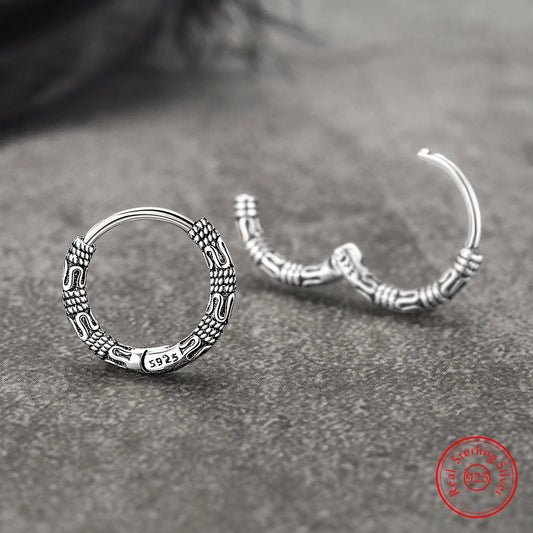 High Quality Women's 925 Sterling Silver Jewelry New Hoop Earrings XY0107