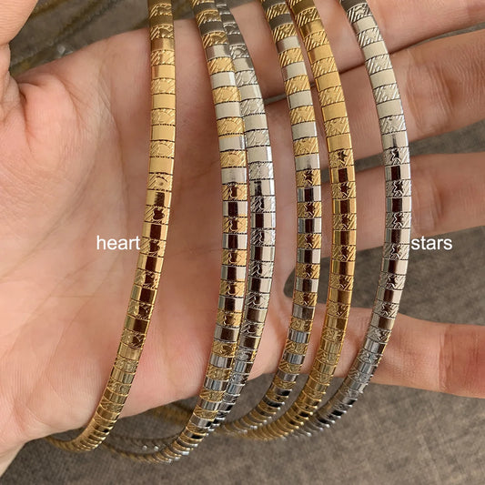 4MM/8MM ins Stainless Steel Star Snake Bone Chain Necklace For Women Vintage Heart Choker Snake Chain Fashion Aesthetic Jewelry